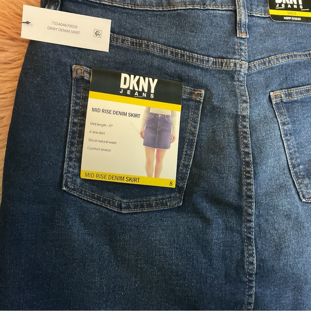 DKNY Denim Skirt Size 8 NWT - Picture 5 of 7
